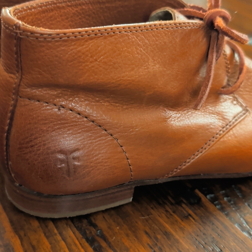 Frye Jillian Classic Caramel Soft Leather Chukka Ankle Boots Size 6.5M - SALE! - Picture 8 of 17